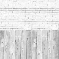 Dropz White Brick Wall Backdrop