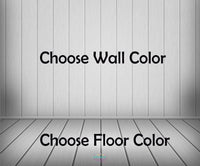Backdrop - Custom Made In Your Color Choice - Wooden Panel Wall & Floor