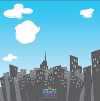 Backdrop - Daytime Superhero Cityscape Hero's