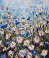 Backdrop - Floral Fields Oil Painting