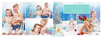 Backdrop - Snowflake Garland Blue