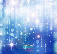 Backdrop - Snowflake Garland Blue