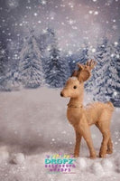 Backdrop - Snowflake Reindeer