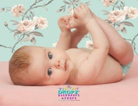 Backdrop - Soft Blossoms On Mint