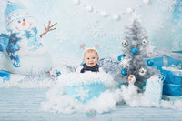 Backdrop - Soft Blue Bricks