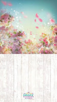 Backdrop - Soft Floral & Wood Combo