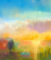 Backdrop - Sunset Fields Sky