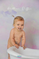 Backdrop - Water Color Pastel Rainbow