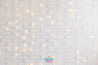 Backdrop - White Brick Fairy Lights Backdrop