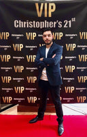 Black Gold VIP Party Backdrop