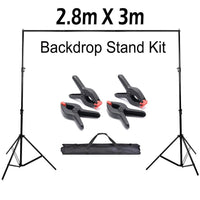 DELUXE Backdrop Stand Kit 3m wide x 2.6m tall
