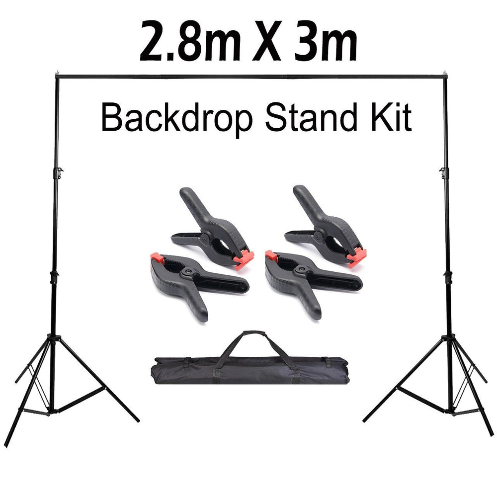 DELUXE Backdrop Stand Kit 3m wide x 2.6m tall