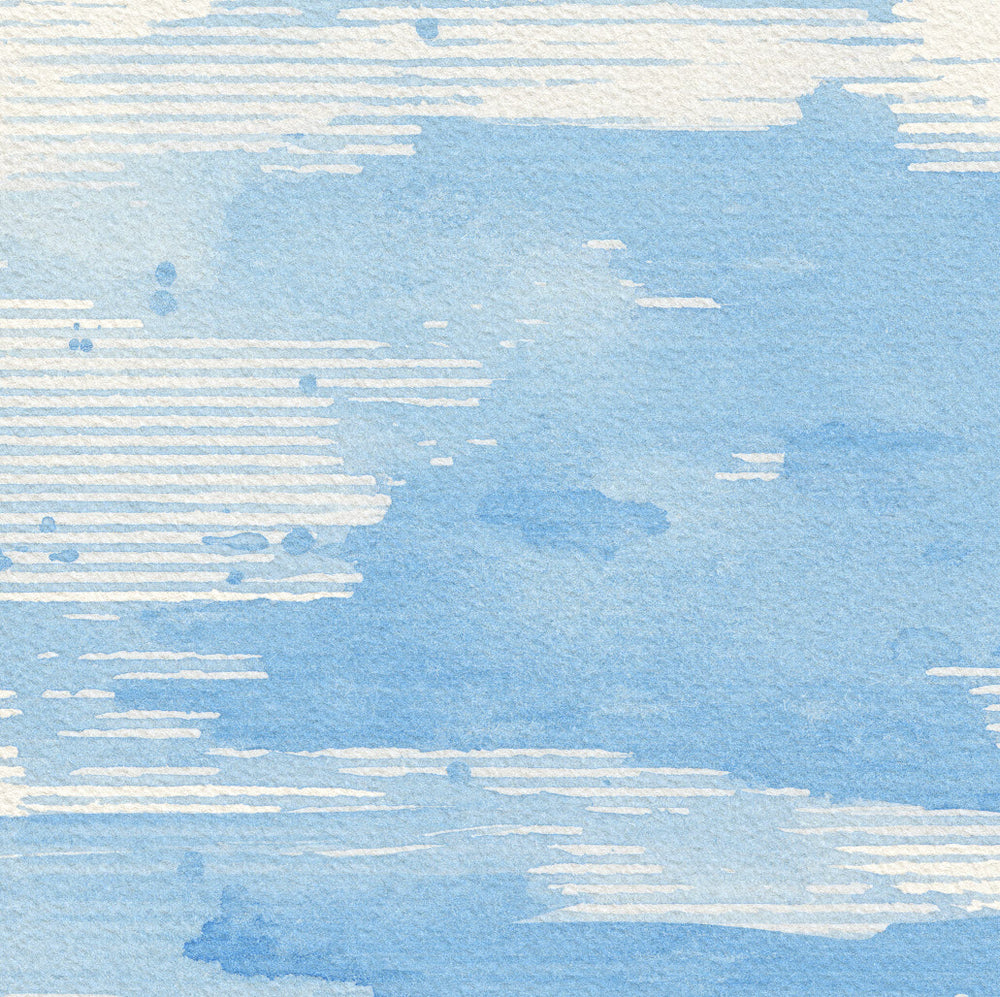 Watercolor - Blue Cream
