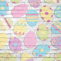 Easter Egg Brick Wall Background