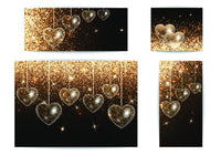 Black and Gold Glitter Hearts
