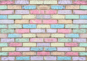 Coloured Brick Wall Backdrop