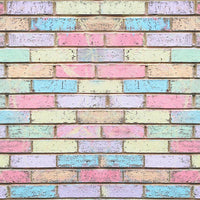 Coloured Chalk Brick Wall Backdrop