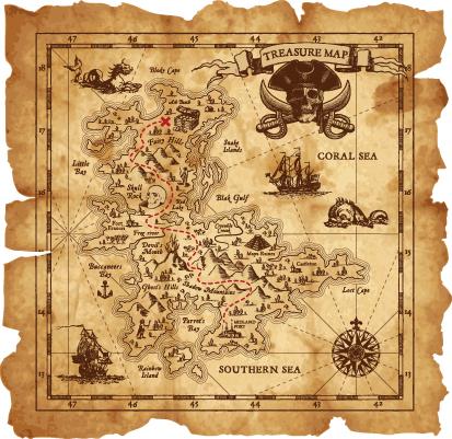 Pirate Treasure Map Dropz Backdrops Dropz Backdrops Australia