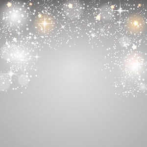 Sparkly Silver Stars Xmas Photography Background