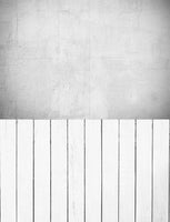 White Wood Floor & Concrete Wall

