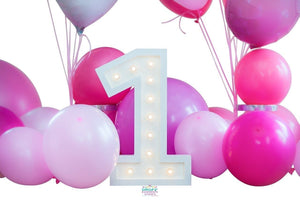 Backdrop - 1st Birthday Balloons Backdrop