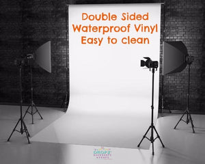 Backdrop - A1 White Double Sided Vinyl Backdrop