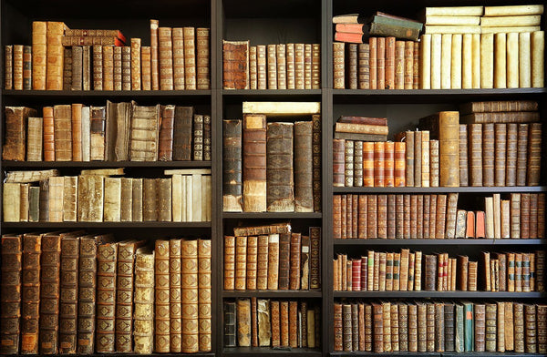 Backdrop - Antique Books On A Shelf