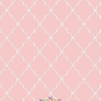 Backdrop - Apricot Quarterfoil Lattice