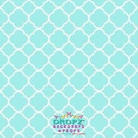 Backdrop - Aqua Quarterfoil Lattice