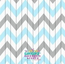 Backdrop - Aztec Baby Blue Chevron