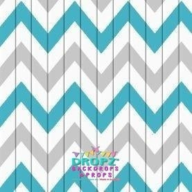 Backdrop - Aztec Teal Chevron