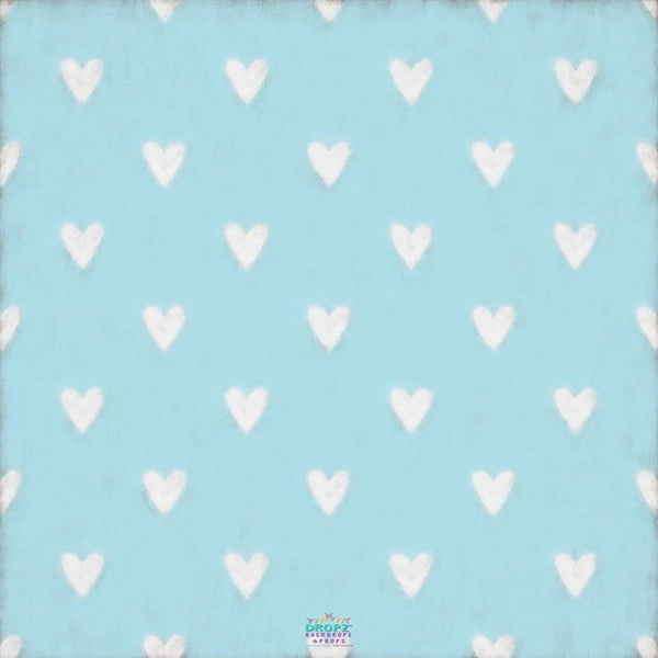 Backdrop - Baby Blue Hearts