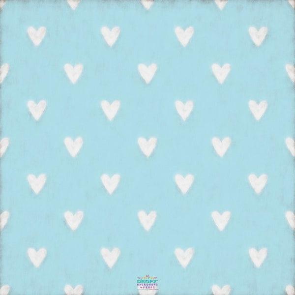 Backdrop - Baby Blue Hearts