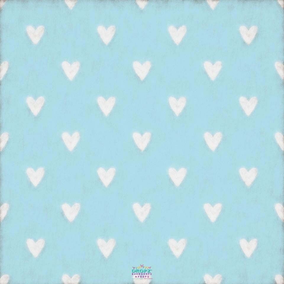 Backdrop - Baby Blue Hearts