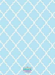 Backdrop - Baby Blue Quarterfoil Lattice