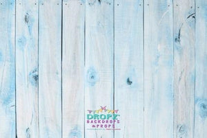 Backdrop - Baby Blue Wood Floor