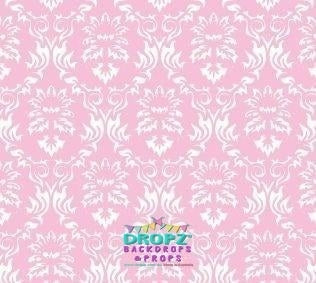 Backdrop - Baby Pink Damask