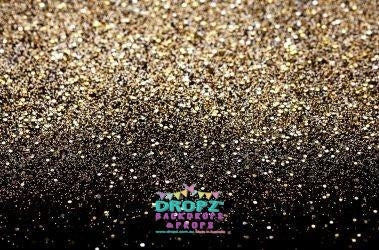 Backdrop - Black & Gold Glitter