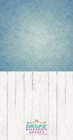 Backdrop - Blue Portrait Wall & White Floor Combo
