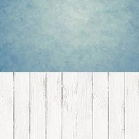Backdrop - Blue Portrait Wall & White Floor Combo