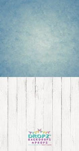 Backdrop - Blue Portrait Wall & White Floor Combo
