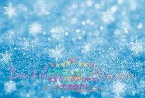 Backdrop - Blue Snowflake Bling