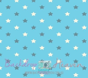 Backdrop - Blue Star Pattern