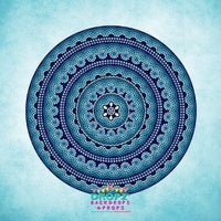 Backdrop - Blue Teal Mandala