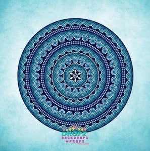 Backdrop - Blue Teal Mandala