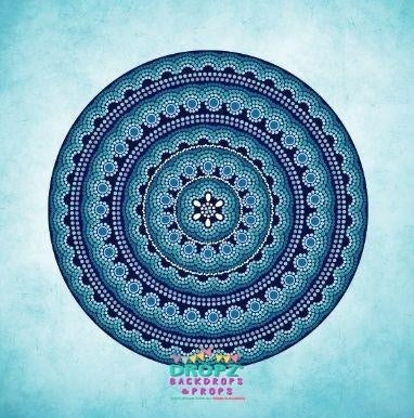 Backdrop - Blue Teal Mandala