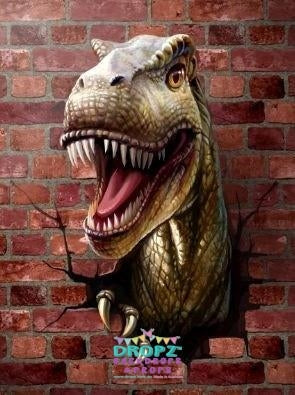 Backdrop - Brick Wall Dinosaur