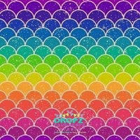 Backdrop - Bright Rainbow Scallops