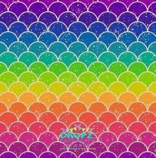 Backdrop - Bright Rainbow Scallops