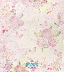 Backdrop - Butterfly Roses
